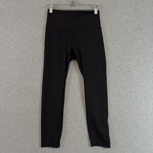 Lululemon leggings womens 6 wunder train high rise tight black cropped workout